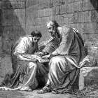 Paul, seen here writing his chapbook to the Colossians.